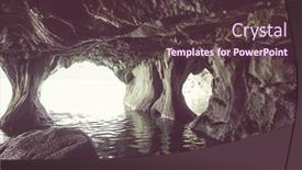  Presentation with chile patagonia - PPT layouts with unusual-marble-caves background and a tawny brown colored foreground