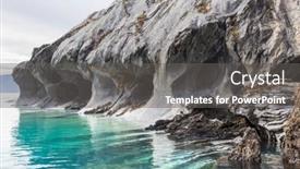  Presentation with chile patagonia - Presentation theme enhanced with unusual-marble-caves background and a gray colored foreground