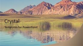  Presentation with mountains - Beautiful theme featuring unusual mountains landscape in andes backdrop and a coral colored foreground