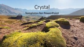  Presentation with mountains fantasy abstract nature landscape - Slides having unusual mountains landscape in andes background and a light blue colored foreground