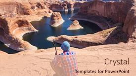  Presentation with inspiring - Colorful presentation theme enhanced with canyon on lake powell utah backdrop and a lemonade colored foreground
