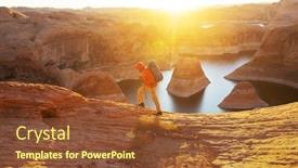  Presentation with inspiring - Amazing presentation theme having unusual-natural-background-reflection-canyon backdrop and a tawny brown colored foreground