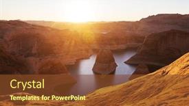  Presentation with inspiring - Colorful presentation design enhanced with unusual-natural-background-reflection-canyon backdrop and a tawny brown colored foreground