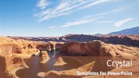  Presentation with inspiring - Beautiful slide deck featuring unusual-natural-background-reflection-canyon backdrop and a red colored foreground