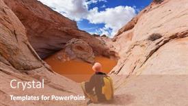  Presentation with cosmic - Beautiful presentation theme featuring unusual-natural-formation-cosmic-ashtray backdrop and a coral colored foreground