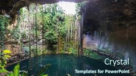  Presentation with natural water disaster - Presentation design enhanced with unusual-natural-landscapes-ik-kil background and a tawny brown colored foreground