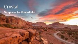  Presentation with capitol - PPT theme enhanced with unusual-natural-landscapes-in-capitol background and a ocean colored foreground