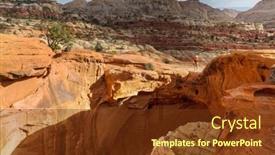  Presentation with capitol - PPT theme featuring unusual-natural-landscapes-in-capitol background and a tawny brown colored foreground