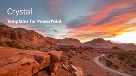  Presentation with capitol - Presentation theme consisting of unusual-natural-landscapes-in-capitol background and a seafoam green colored foreground