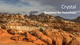  Presentation with utah - PPT theme with unusual-natural-landscapes-in-capitol background and a gray colored foreground