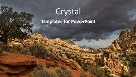  Presentation with utah - Theme featuring unusual-natural-landscapes-in-capitol background and a gray colored foreground