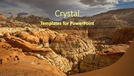  Presentation with utah - Presentation enhanced with unusual-natural-landscapes-in-capitol background and a tawny brown colored foreground