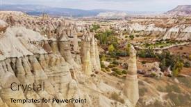  Presentation with cappadocia - Slides enhanced with unusual-rock-formation-in-cappadocia background and a coral colored foreground