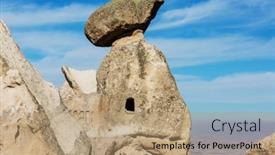  Presentation with cappadocia - Theme featuring unusual-rock-formation-in-famous background and a coral colored foreground