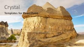  Presentation with cappadocia - Beautiful slide deck featuring unusual-rock-formation-in-famous backdrop and a gold colored foreground