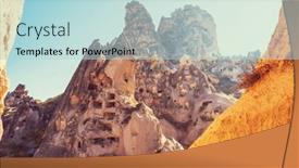  Presentation with cappadocia - Slide deck featuring unusual-rock-formation-in-famous background and a light blue colored foreground