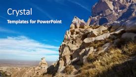  Presentation with cappadocia - Colorful slide deck enhanced with unusual-rock-formation-in-famous backdrop and a ocean colored foreground