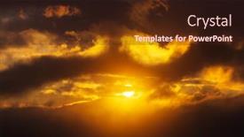  Presentation with storm clouds - PPT layouts enhanced with unusual storm clouds at sunset suitable for background background and a wine colored foreground