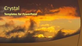  Presentation with storm clouds - Amazing slide set having unusual storm clouds at sunset suitable for background backdrop and a tawny brown colored foreground
