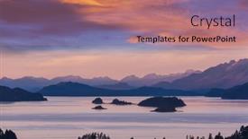  Presentation with storm clouds - Colorful PPT theme enhanced with unusual-storm-clouds-at-sunset backdrop and a coral colored foreground