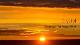  Presentation with storm clouds - Theme enhanced with unusual-storm-clouds-at-sunset background and a gold colored foreground