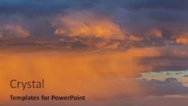  Presentation with storm clouds - Presentation theme enhanced with unusual-storm-clouds-at-sunset background and a red colored foreground