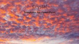  Presentation with storm clouds - PPT theme having unusual-storm-clouds-at-sunset background and a coral colored foreground