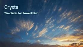  Presentation with storm clouds - Presentation theme having unusual-storm-clouds-at-sunset background and a ocean colored foreground