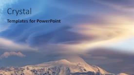  Presentation with storm clouds - Theme having unusual-storm-clouds-over background and a teal colored foreground