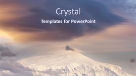  Presentation with storm clouds - Colorful presentation design enhanced with unusual-storm-clouds-over backdrop and a ocean colored foreground