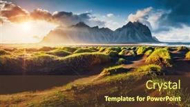  Presentation with batman - Colorful slides enhanced with unusual-view-of-stokksnes-cape backdrop and a tawny brown colored foreground