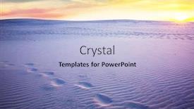  Presentation with sand dunes - Presentation theme consisting of unusual-white-sand-dunes background and a light blue colored foreground