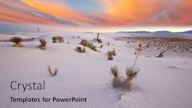  Presentation with sand dunes - Slide deck featuring unusual-white-sand-dunes background and a light gray colored foreground