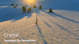  Presentation with white sand - Amazing PPT layouts having unusual-white-sand-dunes backdrop and a coral colored foreground
