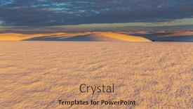  Presentation with white sand - Audience pleasing slide deck consisting of unusual-white-sand-dunes backdrop and a coral colored foreground