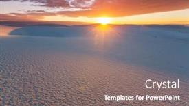  Presentation with white sand - Audience pleasing PPT theme consisting of unusual-white-sand-dunes backdrop and a gray colored foreground
