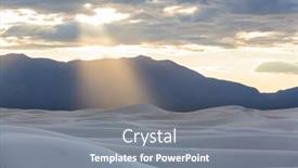  Presentation with white sand - PPT layouts with unusual-white-sand-dunes background and a gray colored foreground