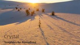  Presentation with white sand - PPT theme featuring unusual-white-sand-dunes background and a coral colored foreground