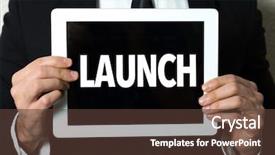  Presentation with launch - Audience pleasing presentation consisting of unveiling - launch backdrop and a tawny brown colored foreground