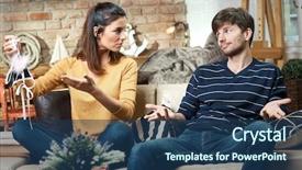  Presentation with weight loss woman showing - Slide deck having unveiling - young woman showing sexy panties background and a ocean colored foreground