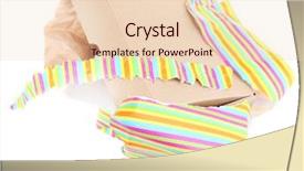  Presentation with gift - Cool new presentation with unwrapped gift box isolated on white backdrop and a lemonade colored foreground