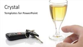  Presentation with give - PPT theme consisting of abstract don't drink and drive background and a white colored foreground