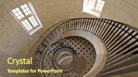  Presentation with stairway - Beautiful presentation theme featuring top down bottom up - cordouan king's lighthouse luxurious stairway backdrop and a tawny brown colored foreground