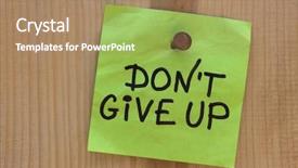  Presentation with motivational - Presentation theme with up - motivational reminder on post background and a coral colored foreground