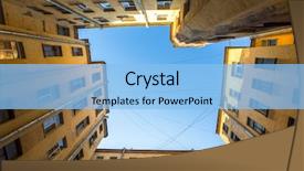  Presentation with architecture old - Theme having yard-well kind of bottom background and a light blue colored foreground