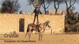  Presentation with mexican - PPT theme enhanced with field on a mexican ranch background and a yellow colored foreground