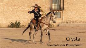  Presentation with mexican - Colorful PPT theme enhanced with field on a mexican ranch backdrop and a coral colored foreground
