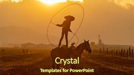  Presentation with ranch - PPT theme featuring field on a mexican ranch background and a tawny brown colored foreground