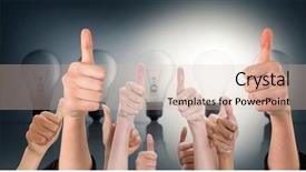  Presentation with light bulbs - Audience pleasing slide set consisting of up against five light bulb backdrop and a lemonade colored foreground