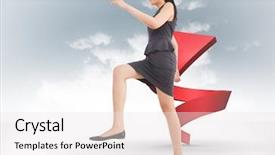  Presentation with stepping - PPT layouts with up against red spiral arrow background and a white colored foreground